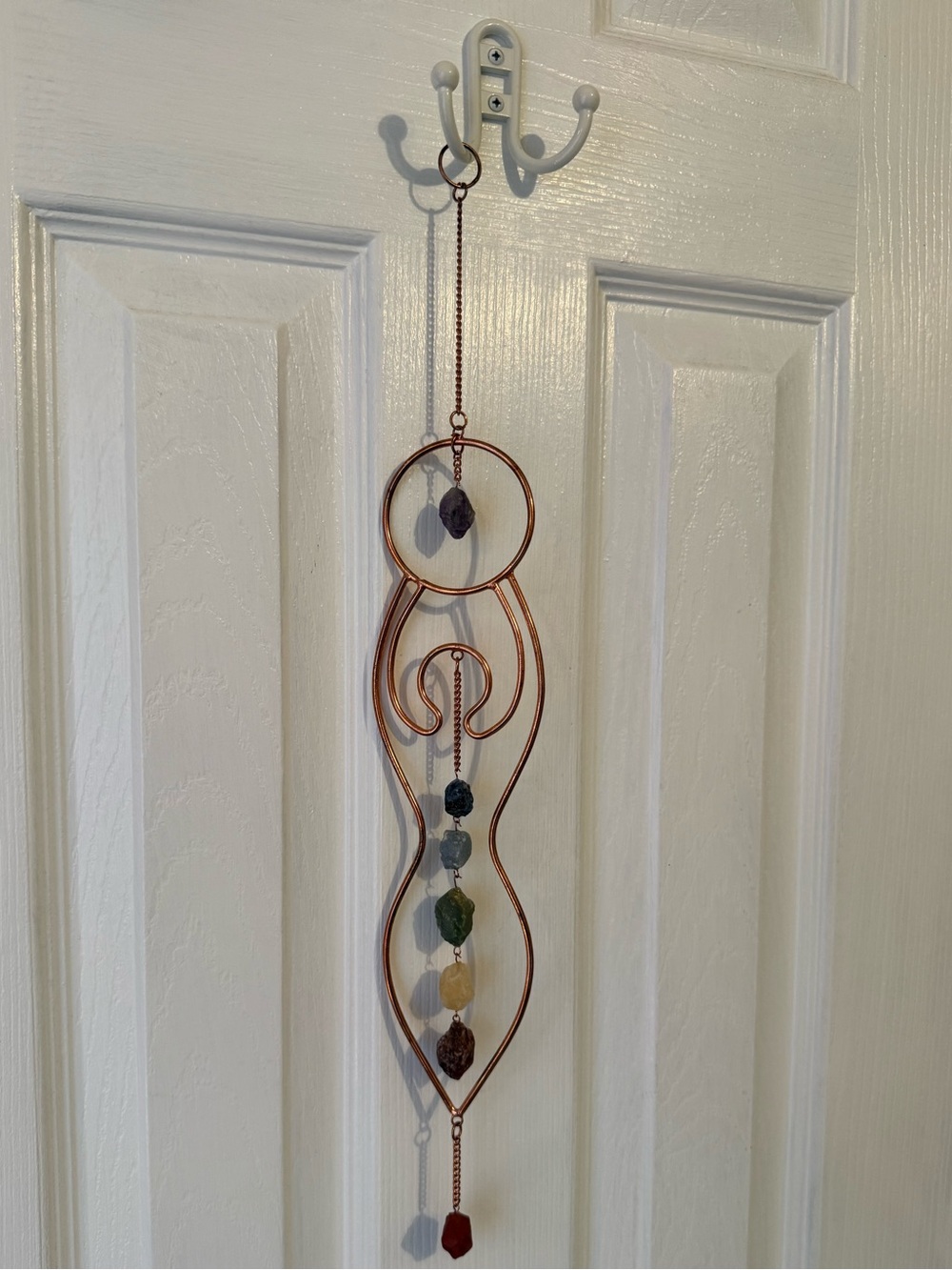 Metal Suncatcher with Chakra Stones